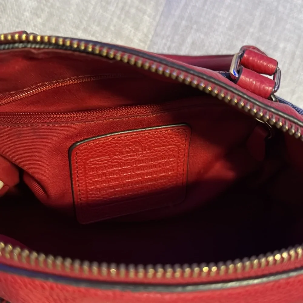 Coach Blue and Red Signature Satchel - Picture 5 of 5